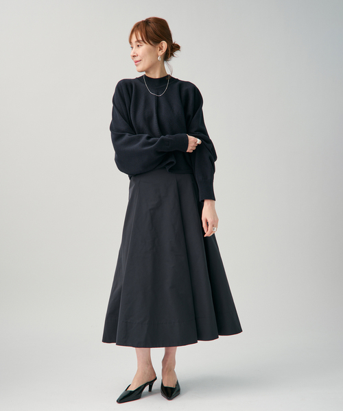 VERMEIL par iena(ヴェルメイユパーイエナ)の「マーセライズドルマンプルオーバー(ニット/セーター・レディース・ホワイト/ネイビー/ボルドー・FREE)」の15枚目の写真