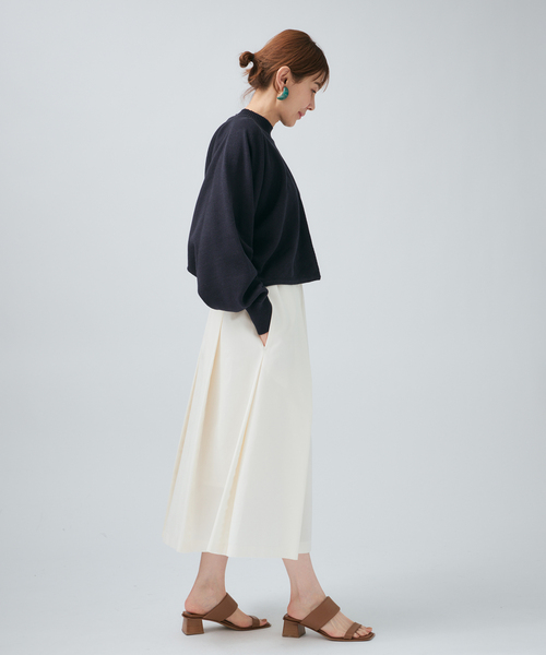 VERMEIL par iena(ヴェルメイユパーイエナ)の「マーセライズドルマンプルオーバー(ニット/セーター・レディース・ホワイト/ネイビー/ボルドー・FREE)」の18枚目の写真