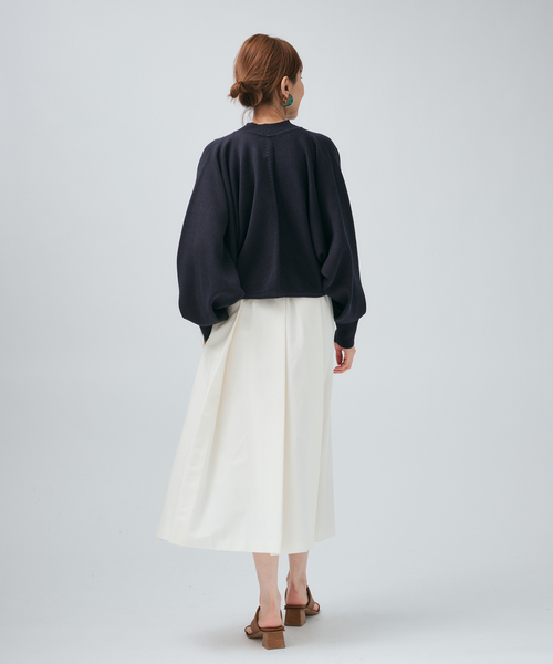 VERMEIL par iena(ヴェルメイユパーイエナ)の「マーセライズドルマンプルオーバー(ニット/セーター・レディース・ホワイト/ネイビー/ボルドー・FREE)」の19枚目の写真