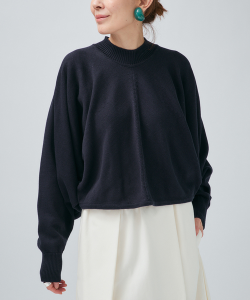 VERMEIL par iena(ヴェルメイユパーイエナ)の「マーセライズドルマンプルオーバー(ニット/セーター・レディース・ホワイト/ネイビー/ボルドー・FREE)」の20枚目の写真