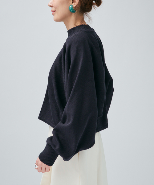 VERMEIL par iena(ヴェルメイユパーイエナ)の「マーセライズドルマンプルオーバー(ニット/セーター・レディース・ホワイト/ネイビー/ボルドー・FREE)」の21枚目の写真