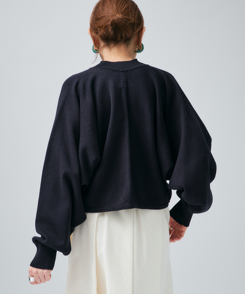 VERMEIL par iena(ヴェルメイユパーイエナ)の「マーセライズドルマンプルオーバー(ニット/セーター・レディース・ホワイト/ネイビー/ボルドー・FREE)」の22枚目の写真