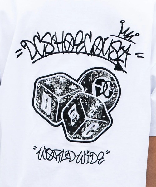 DC(ディーシー)の「DC/ディーシー 半袖 Tシャツ バックプリント アップリケ DST262010(Tシャツ/カットソー・メンズ・ブラック/ホワイト/ブラック系その他/ホワイト系その他・S/XL/L/M/2XL)」の8枚目の写真