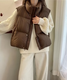 center i（センターアイ）の「スタンドカラー中綿ジップベスト（ダウンベスト）」