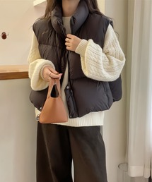 center i（センターアイ）の「スタンドカラー中綿ジップベスト（ダウンベスト）」