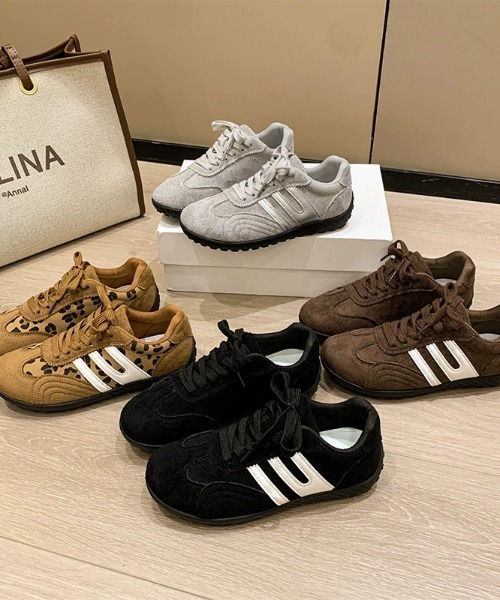 Teem Store(チームストア)の「【4色展開】【ヒョウ柄】軽量サイドライン レースアップスニーカー(スニーカー・レディース・ブラウン/ブラック/その他・M/L)」の17枚目の写真
