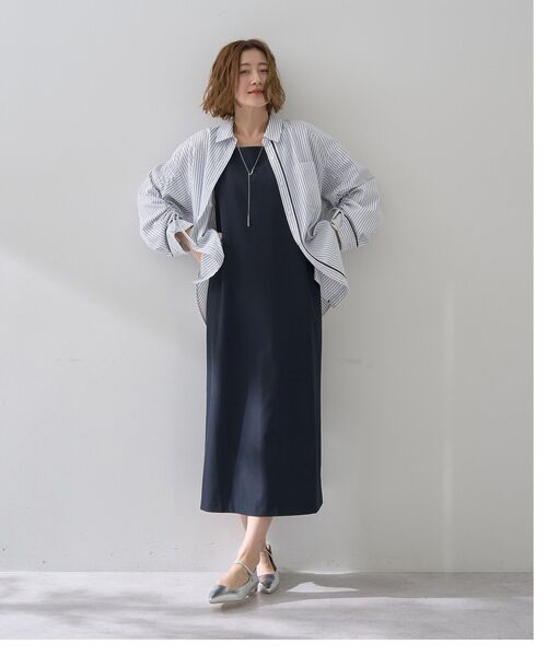 YECCA VECCA(イェッカヴェッカ)の「イージーケアドロストシャツ(シャツ/ブラウス・レディース・ブルー系その他6/ストライプ/ネイビー/ピンク・FREE)」の12枚目の写真