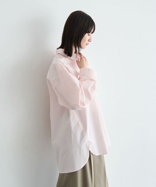 YECCA VECCA(イェッカヴェッカ)の「イージーケアドロストシャツ(シャツ/ブラウス・レディース・ブルー系その他6/ストライプ/ネイビー/ピンク・FREE)」の17枚目の写真
