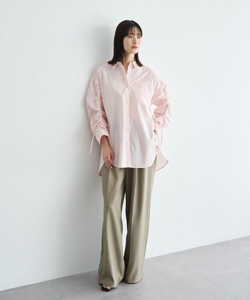 YECCA VECCA(イェッカヴェッカ)の「イージーケアドロストシャツ(シャツ/ブラウス・レディース・ブルー系その他6/ストライプ/ネイビー/ピンク・FREE)」の20枚目の写真