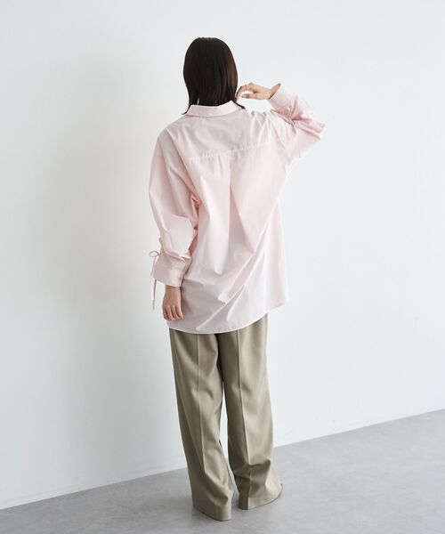 YECCA VECCA(イェッカヴェッカ)の「イージーケアドロストシャツ(シャツ/ブラウス・レディース・ブルー系その他6/ストライプ/ネイビー/ピンク・FREE)」の22枚目の写真