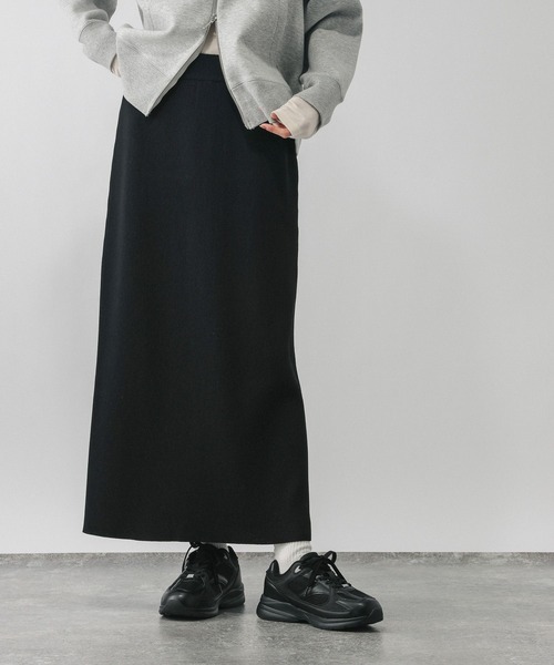 GLOBAL WORK（グローバルワーク）の「ニットリブIラインスカート/632948（スカート・レディース・オフホワイト/ダークブラウン/ブラック・LARGE/MEDIUM）」の7枚目の写真