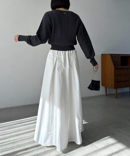 CAPRICIEUX LE'MAGE（カプリシューレマージュ）の「プリーツパフカーディガン（カーディガン/ボレロ・レディース・チャコールグレー/ホワイト/ピンク/ベージュ・FREE）」の12枚目の写真