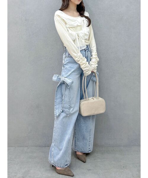 dazzlin(ダズリン)の「ラッピングリボンディティールカットソー(Tシャツ/カットソー・レディース・イエロー/オフホワイト/グレー/ブラック・FREE)」の22枚目の写真