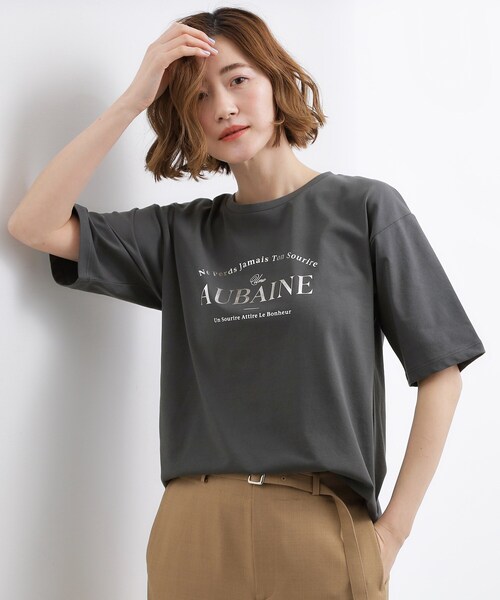 grove(グローブ)の「【UVカット/接触冷感】プリントアソート5分袖Tシャツ(Tシャツ/カットソー・レディース・ホワイト系3/チャコールグレー/オフホワイト/ブラック系/ピンク/アイボリー/ライトイエロー系1/アイボリー系/ブラウン系その他・03/02/05/04/01)」の20枚目の写真