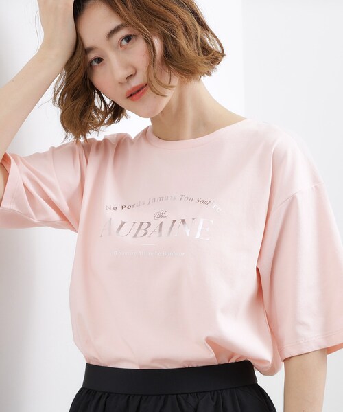 grove(グローブ)の「【UVカット/接触冷感】プリントアソート5分袖Tシャツ(Tシャツ/カットソー・レディース・ホワイト系3/チャコールグレー/オフホワイト/ブラック系/ピンク/アイボリー/ライトイエロー系1/アイボリー系/ブラウン系その他・03/02/05/04/01)」の13枚目の写真