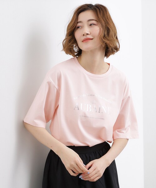 grove(グローブ)の「【UVカット/接触冷感】プリントアソート5分袖Tシャツ(Tシャツ/カットソー・レディース・ホワイト系3/チャコールグレー/オフホワイト/ブラック系/ピンク/アイボリー/ライトイエロー系1/アイボリー系/ブラウン系その他・03/02/05/04/01)」の14枚目の写真
