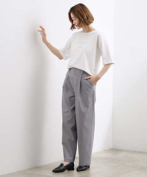 grove(グローブ)の「【UVカット/接触冷感】プリントアソート5分袖Tシャツ(Tシャツ/カットソー・レディース・ホワイト系3/チャコールグレー/オフホワイト/ブラック系/ピンク/アイボリー/ライトイエロー系1/アイボリー系/ブラウン系その他・03/02/05/04/01)」の19枚目の写真