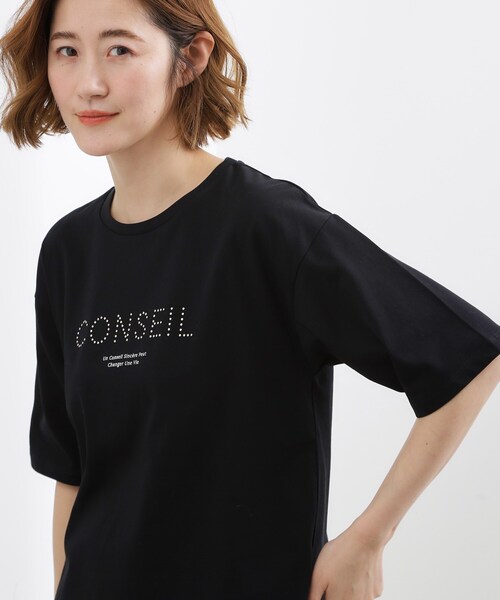 grove(グローブ)の「【UVカット/接触冷感】プリントアソート5分袖Tシャツ(Tシャツ/カットソー・レディース・ホワイト系3/チャコールグレー/オフホワイト/ブラック系/ピンク/アイボリー/ライトイエロー系1/アイボリー系/ブラウン系その他・03/02/05/04/01)」の21枚目の写真