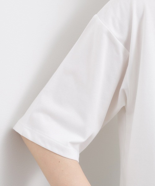 grove(グローブ)の「【UVカット/接触冷感】プリントアソート5分袖Tシャツ(Tシャツ/カットソー・レディース・ホワイト系3/チャコールグレー/オフホワイト/ブラック系/ピンク/アイボリー/ライトイエロー系1/アイボリー系/ブラウン系その他・03/02/05/04/01)」の11枚目の写真