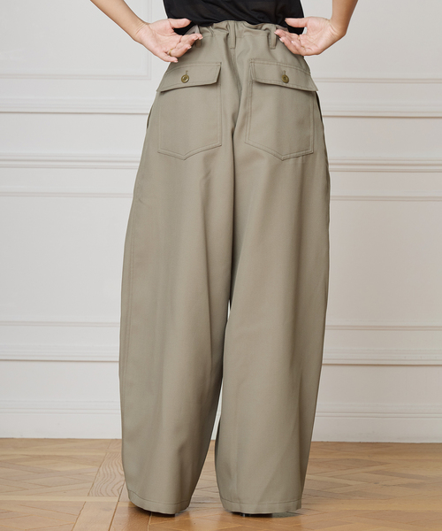 IENA LA BOUCLE（イエナラブークル）の「《追加》IENA LA BOUCLE ブライトギャバイージーバルーンパンツ（その他パンツ・レディース・ベージュ系その他/カーキ・38/36）」の7枚目の写真