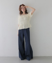 CLEIO | 【CLEIO】セットアップデニムワイドパンツ SET-UP DENIM WIDE PANTS(デニムパンツ)