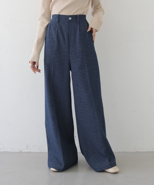 CLEIO（クレイオ）の「【CLEIO】セットアップデニムワイドパンツ SET-UP DENIM WIDE PANTS（デニムパンツ・レディース・ライトブルー/インディゴブルー・MEDIUM/SMALL）」の2枚目の写真