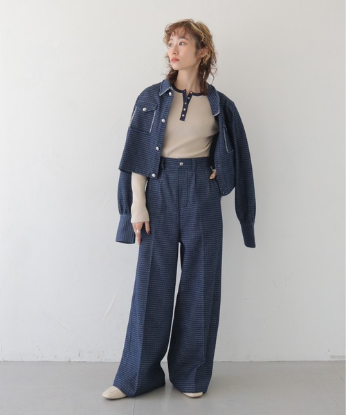 CLEIO（クレイオ）の「【CLEIO】セットアップデニムワイドパンツ SET-UP DENIM WIDE PANTS（デニムパンツ・レディース・ライトブルー/インディゴブルー・MEDIUM/SMALL）」の17枚目の写真