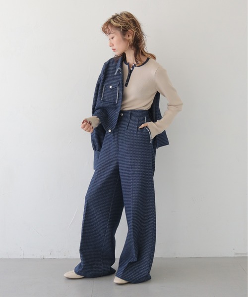 CLEIO（クレイオ）の「【CLEIO】セットアップデニムワイドパンツ SET-UP DENIM WIDE PANTS（デニムパンツ・レディース・ライトブルー/インディゴブルー・MEDIUM/SMALL）」の18枚目の写真