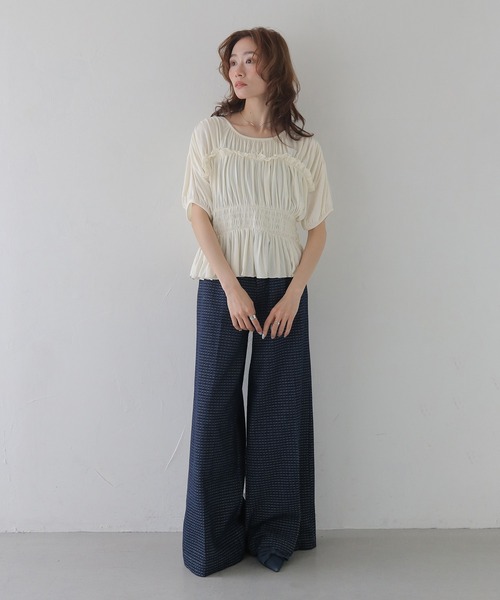 CLEIO(クレイオ)の「【CLEIO】セットアップデニムワイドパンツ SET-UP DENIM WIDE PANTS(デニムパンツ・レディース・ライトブルー/インディゴブルー・MEDIUM/SMALL)」の19枚目の写真