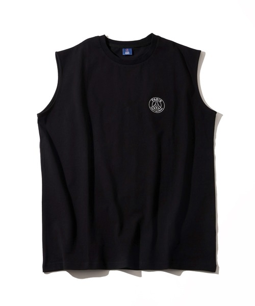 PARIS SAINT-GERMAIN（パリサンジェルマン）の「【Paris Saint-Germain/パリサンジェルマン】ロゴエンブレム ノースリーブカットソー（Tシャツ/カットソー・メンズ・ブラック/ホワイト/スミクロ・M/L/XL）」の8枚目の写真