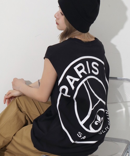 PARIS SAINT-GERMAIN(パリサンジェルマン)の「【Paris Saint-Germain/パリサンジェルマン】ロゴエンブレム ノースリーブカットソー(Tシャツ/カットソー・メンズ・ブラック/ホワイト/スミクロ・M/L/XL)」の18枚目の写真