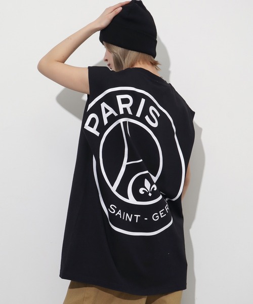 PARIS SAINT-GERMAIN(パリサンジェルマン)の「【Paris Saint-Germain/パリサンジェルマン】ロゴエンブレム ノースリーブカットソー(Tシャツ/カットソー・メンズ・ブラック/ホワイト/スミクロ・M/L/XL)」の21枚目の写真