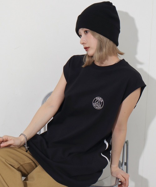 PARIS SAINT-GERMAIN(パリサンジェルマン)の「【Paris Saint-Germain/パリサンジェルマン】ロゴエンブレム ノースリーブカットソー(Tシャツ/カットソー・メンズ・ブラック/ホワイト/スミクロ・M/L/XL)」の19枚目の写真
