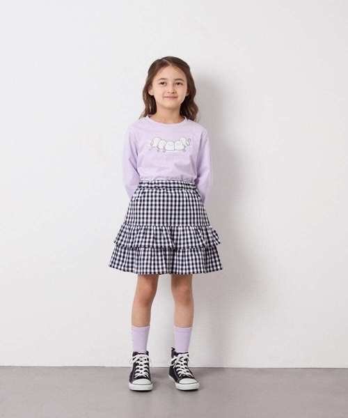 a.v.v（アーヴェヴェ）の「[110-150]ギンガムフリルスカート（スカート・キッズ・ブラック・120/140/110/130/150）」の9枚目の写真