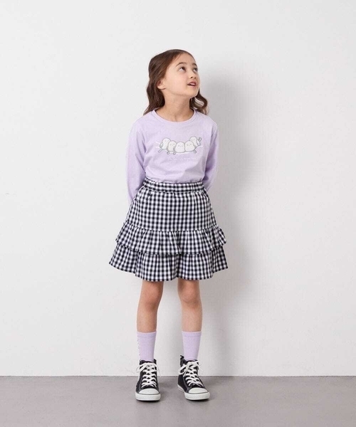 a.v.v（アーヴェヴェ）の「[110-150]ギンガムフリルスカート（スカート・キッズ・ブラック・120/140/110/130/150）」の10枚目の写真