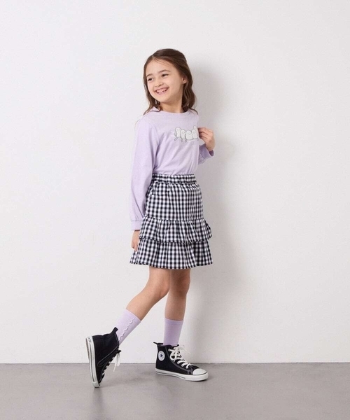 a.v.v（アーヴェヴェ）の「[110-150]ギンガムフリルスカート（スカート・キッズ・ブラック・120/140/110/130/150）」の11枚目の写真