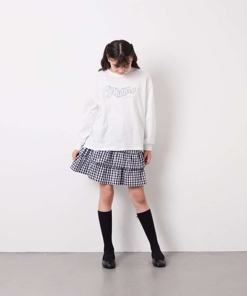 a.v.v（アーヴェヴェ）の「[110-150]ギンガムフリルスカート（スカート・キッズ・ブラック・120/140/110/130/150）」の14枚目の写真