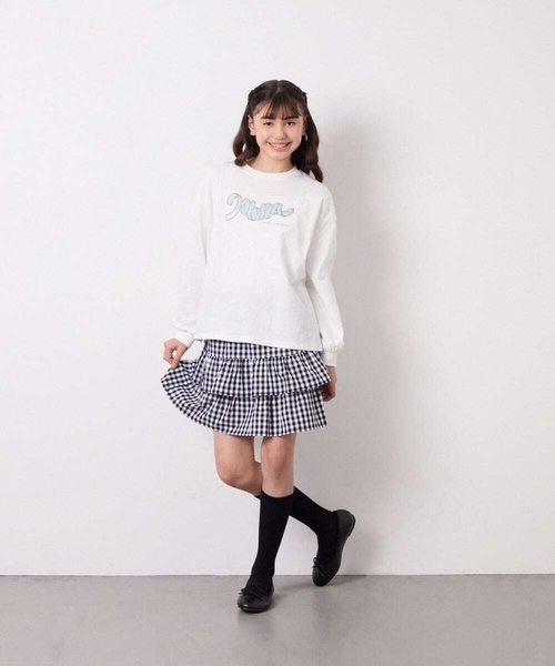a.v.v（アーヴェヴェ）の「[110-150]ギンガムフリルスカート（スカート・キッズ・ブラック・120/140/110/130/150）」の16枚目の写真