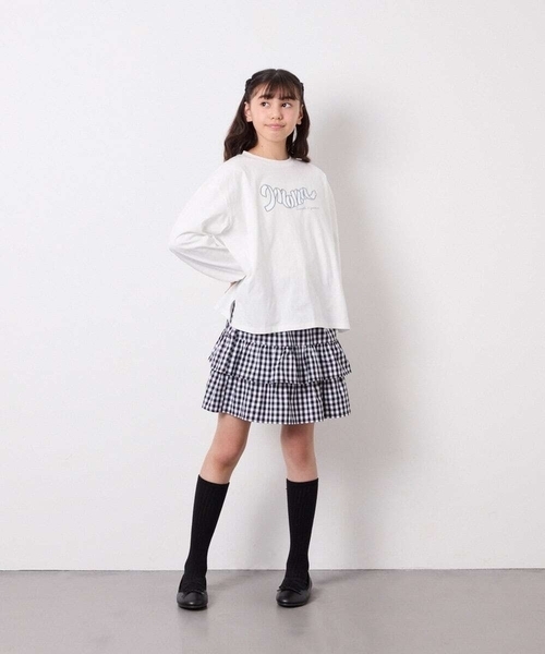 a.v.v（アーヴェヴェ）の「[110-150]ギンガムフリルスカート（スカート・キッズ・ブラック・120/140/110/130/150）」の18枚目の写真