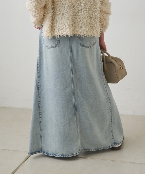 PUAL CE CIN（ピュアルセシン）の「リヨセル混デニムスカート（デニムスカート・レディース・オフホワイト/ブルー/インディゴブルー・FREE）」の13枚目の写真