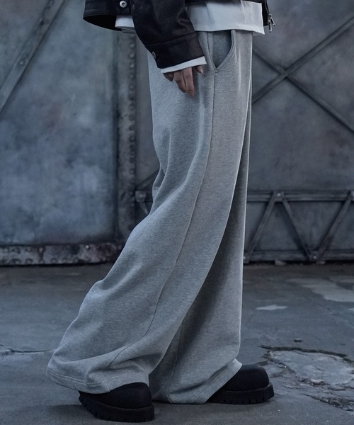 LANDNESS(ランドネス)の「【LANDNESS/ランドネス】DOUBLE WAIST WIDE SWEAT PANTS/ダブルウエストワイドスウェットパンツ(スウェットパンツ・メンズ・アイボリー/ブラック/杢グレー・S/M/L)」の15枚目の写真