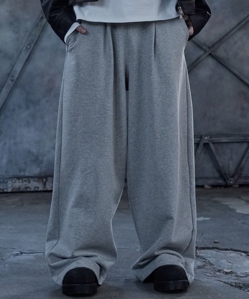 LANDNESS(ランドネス)の「【LANDNESS/ランドネス】DOUBLE WAIST WIDE SWEAT PANTS/ダブルウエストワイドスウェットパンツ(スウェットパンツ・メンズ・アイボリー/ブラック/杢グレー・S/M/L)」の17枚目の写真