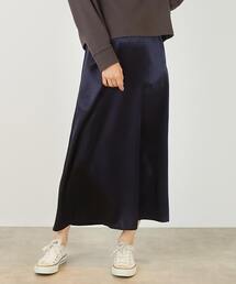 MELROSE claire | 【ヘビーサテンナロースカート】(スカート)
