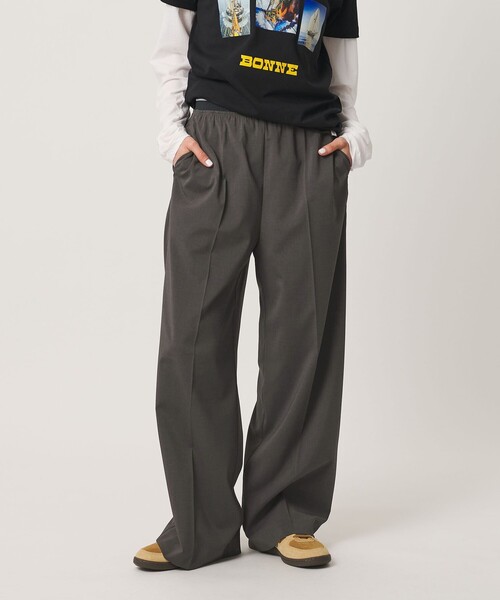 BEAUTY&YOUTH UNITED ARROWS(ビューティーアンドユースユナイテッドアローズ)の「ラインゴム ワイドパンツ ウォッシャブル 防シワ(その他パンツ・レディース・ブラック/ライム/モカ/ダークグレー・S/XS/M)」の3枚目の写真