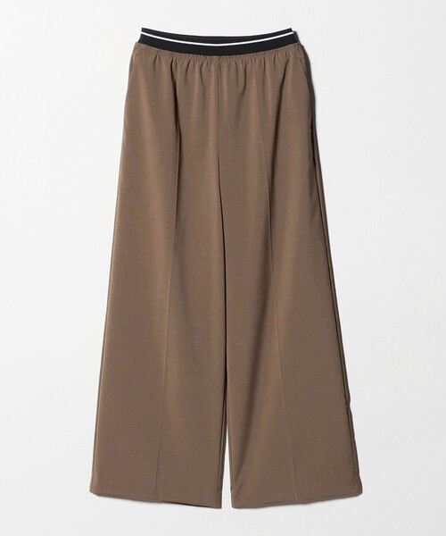 BEAUTY&YOUTH UNITED ARROWS（ビューティーアンドユースユナイテッドアローズ）の「ラインゴム ワイドパンツ ウォッシャブル 防シワ（その他パンツ・レディース・ブラック/ライム/モカ・S/XS/M）」の2枚目の写真