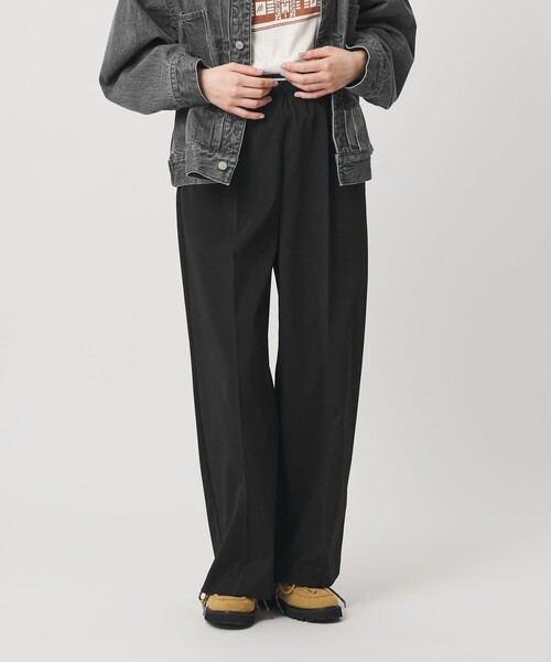 BEAUTY&YOUTH UNITED ARROWS（ビューティーアンドユースユナイテッドアローズ）の「ラインゴム ワイドパンツ ウォッシャブル 防シワ（その他パンツ・レディース・ブラック/ライム/モカ・S/XS/M）」の5枚目の写真