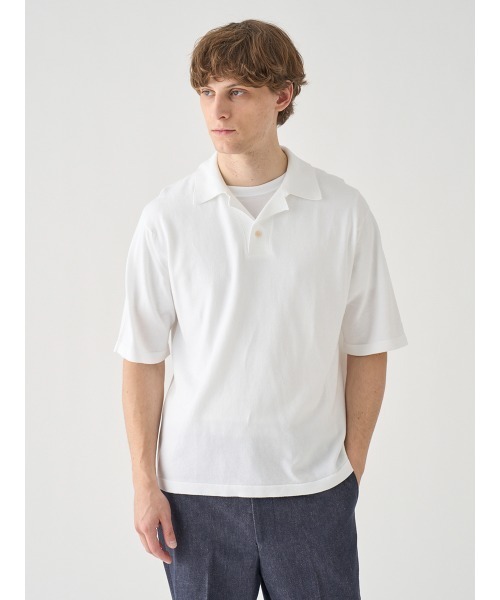 JOHN SMEDLEY｜ジョン スメドレー（メンズ）のポロシャツ（ホワイト