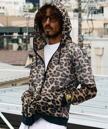 STUD MUFFIN | STUD MUFFIN/スタッドマフィン/レオパードメッシュ スマイリーパッチ ジップパーカー/614-02864(パーカー)