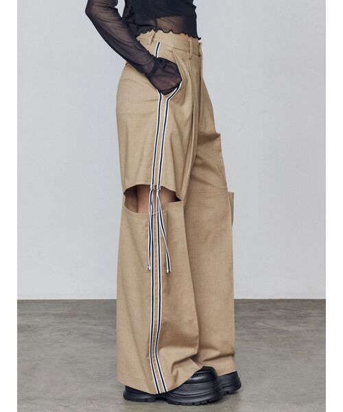 EMODA（エモダ）の「ダブルラインルーズパンツ（その他パンツ・レディース・グレー/ベージュ・SMALL/MEDIUM）」の2枚目の写真