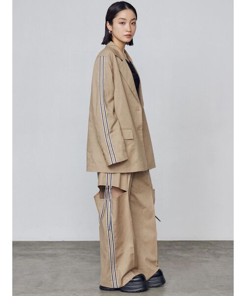 EMODA（エモダ）の「ダブルラインルーズパンツ（その他パンツ・レディース・グレー/ベージュ・SMALL/MEDIUM）」の8枚目の写真